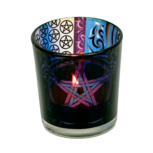 Glas til fyrfadslys - Pentagram